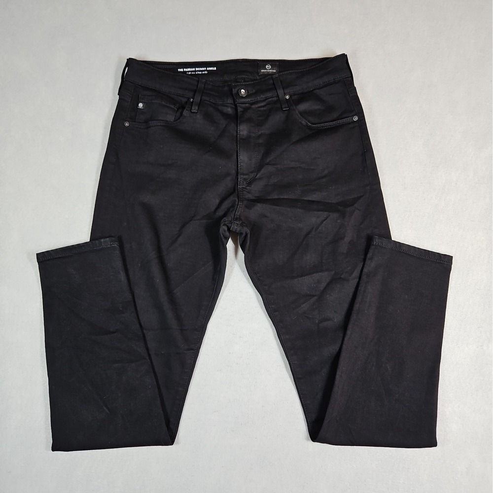 AG Adriano Goldschmied Womens Black Farrah Skinny Ankle Jeans Size 30